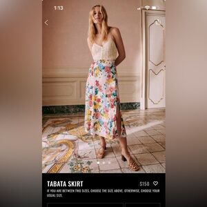 Sézane Tabata Skirt SZ 4